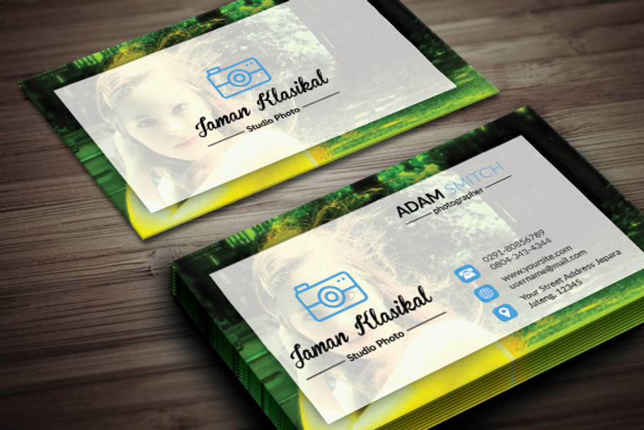 Abstrack Photographer Business Card in Business Card Templates - product preview 8