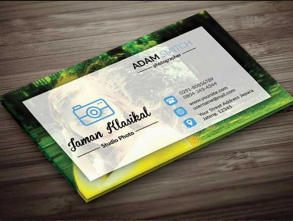 Abstrack Photographer Business Card in Business Card Templates - product preview 1