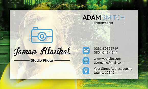 Abstrack Photographer Business Card in Business Card Templates - product preview 3