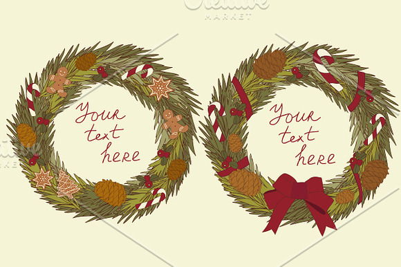 Vector Christmas set. Wrapping paper in Illustrations - product preview 3