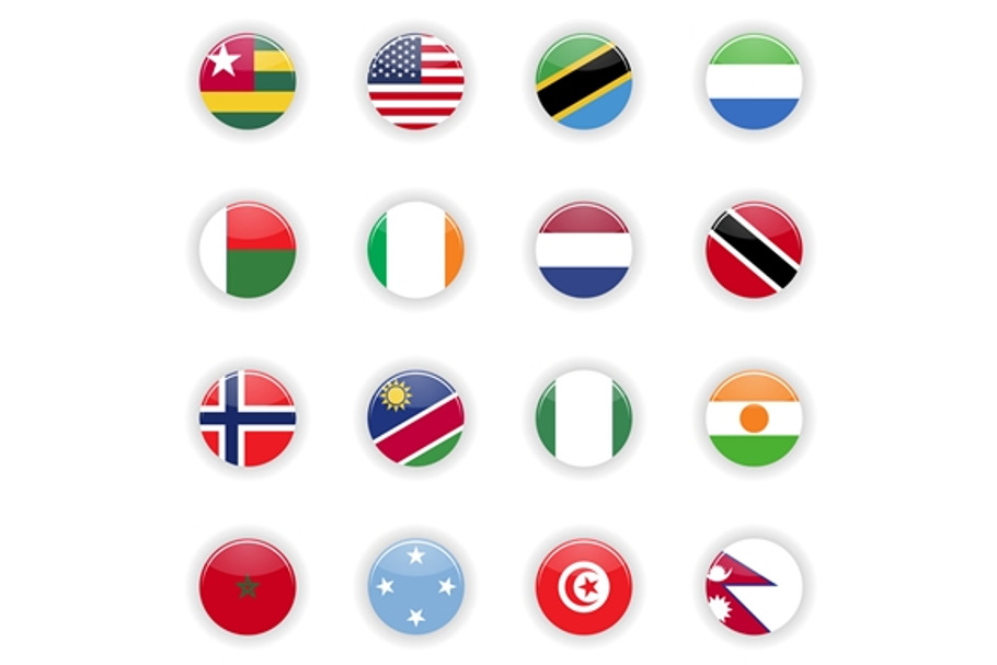Flags set of the world in Graphics - product preview 8