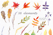 It's Autumn Watercolor Clipart