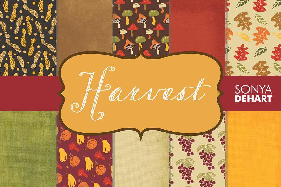 Harvest Fall Digital Paper & Texture