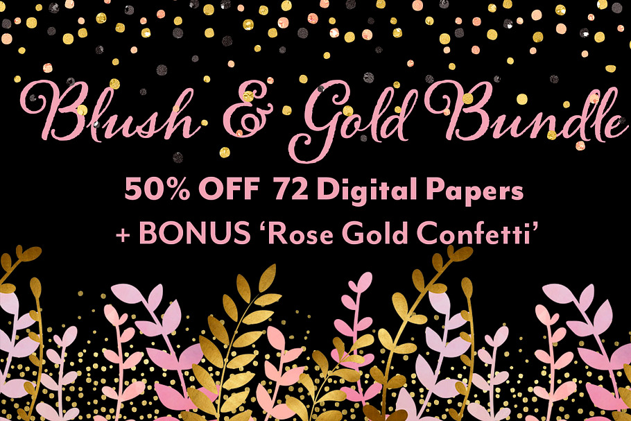50% OFF Blush & Gold Bundle in Textures - product preview 8