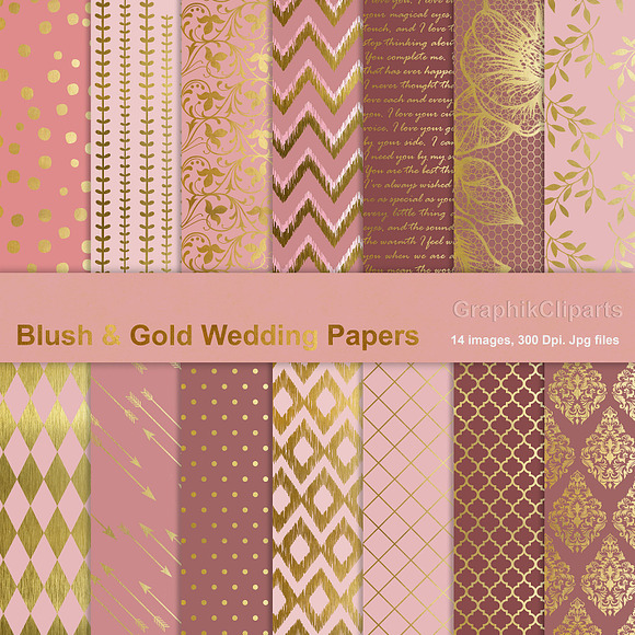 50% OFF Blush & Gold Bundle in Textures - product preview 2