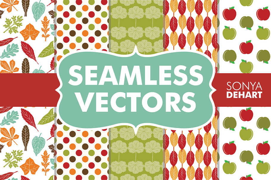 Seamless Fall Vector Patterns