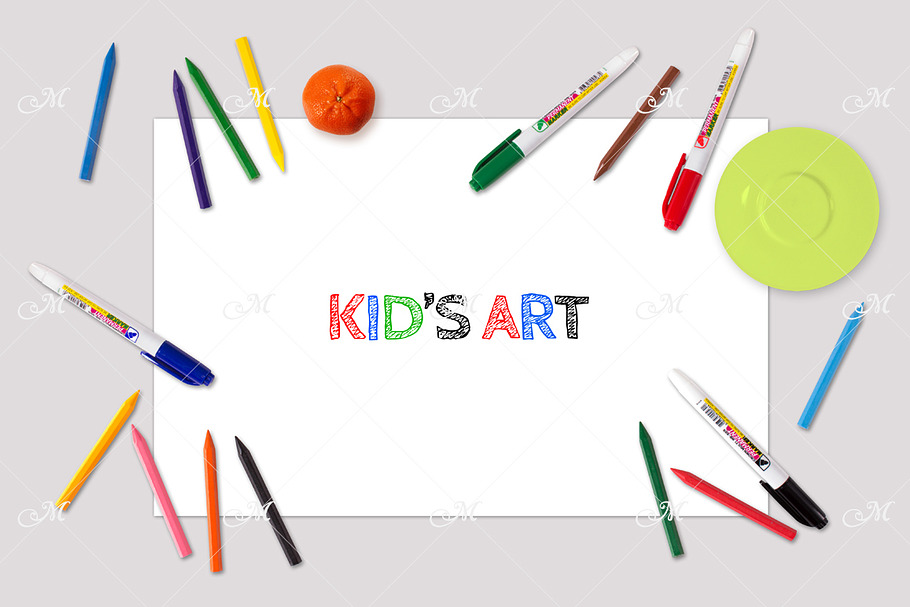 Kid's Art Mock-up. PSD in Print Mockups - product preview 8