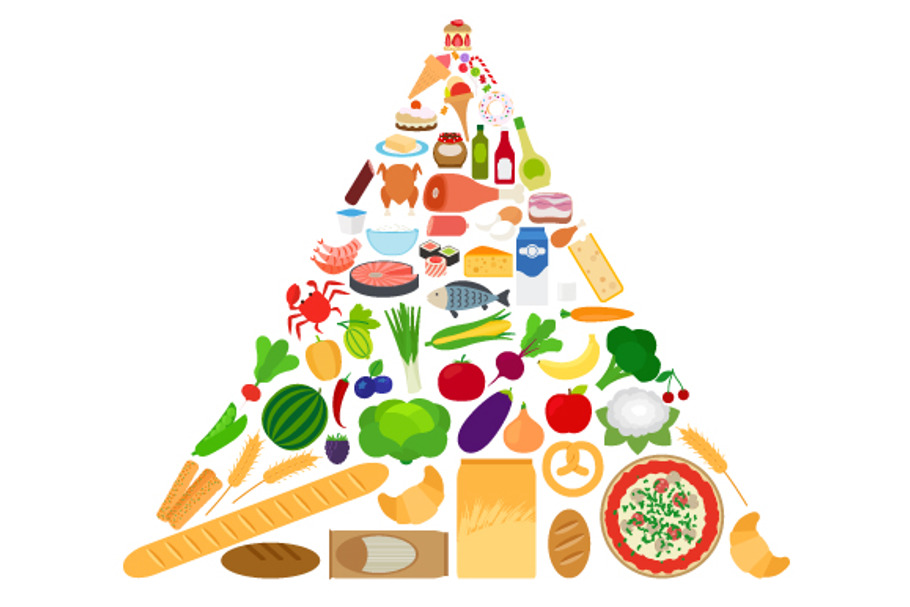 Food pyramid in Graphics - product preview 8