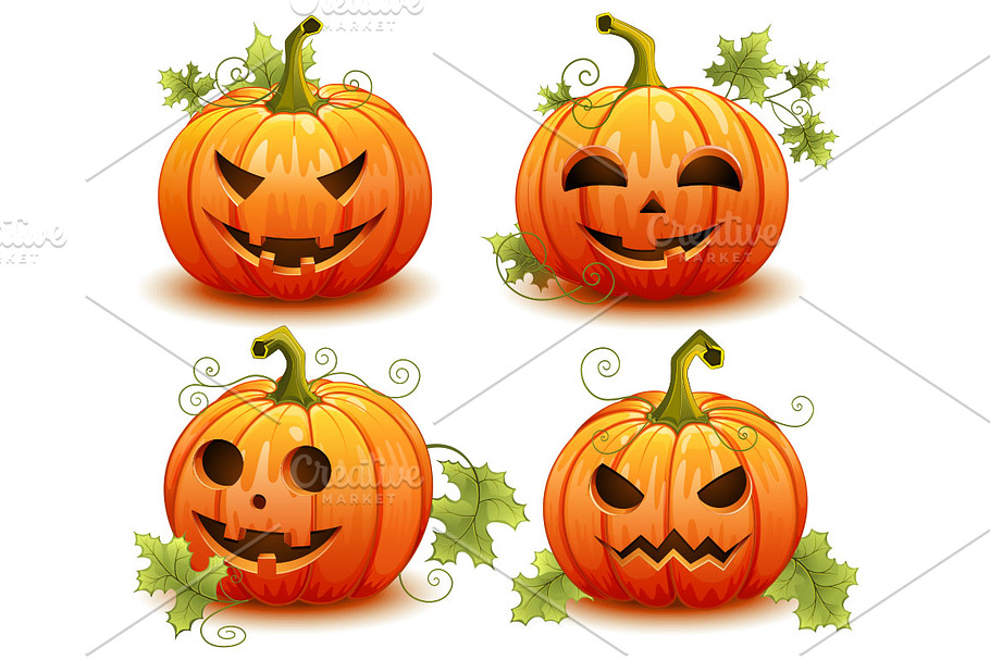Pumpkin set for Halloween  in Illustrations - product preview 8