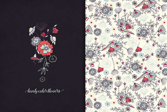 Lovely Colors Flowers in Illustrations - product preview 1