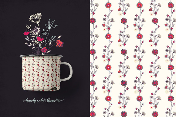 Lovely Colors Flowers in Illustrations - product preview 4