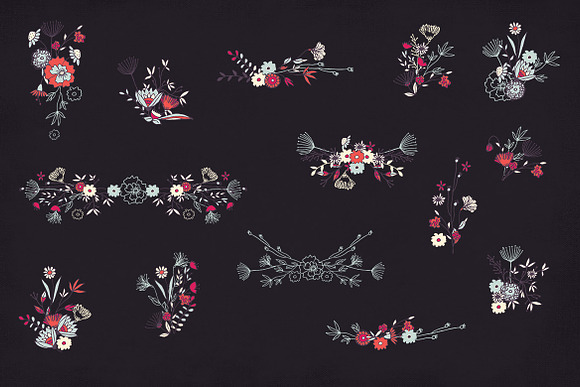 Lovely Colors Flowers in Illustrations - product preview 6