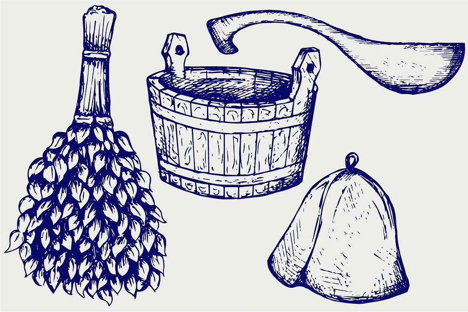 Set of bath accessories in Illustrations - product preview 8