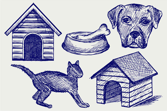 Pets, cats and dogs in Illustrations - product preview 2