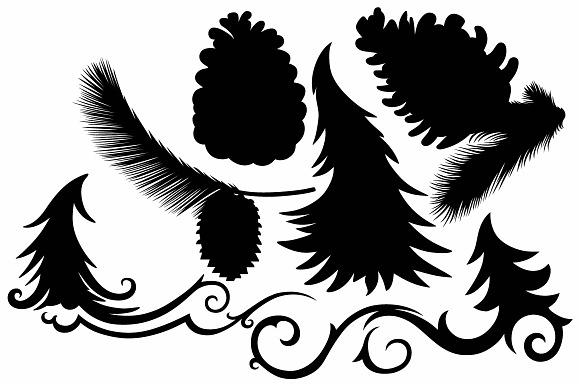 Coniferous trees in Illustrations - product preview 2
