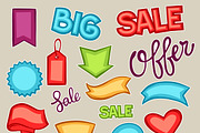 Set of sale banners.
