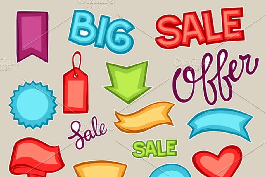 Set of sale banners. in Objects - product preview 8