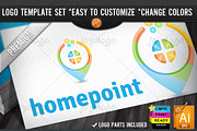 3D House Guide Home Point Logo