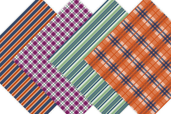 Plaid and Stripes Digital Paper  in Patterns - product preview 1