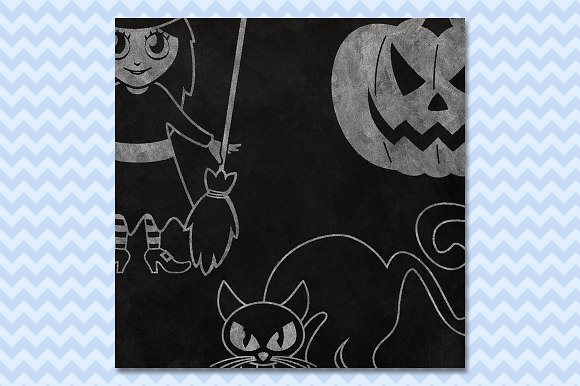 Chalkboard Halloween clipart in Objects - product preview 3