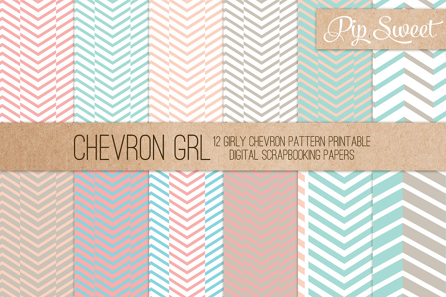 Chevron GRL 12 Pattern Set in Patterns - product preview 8