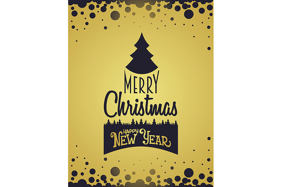 Christmas and New Year logo or label in Graphics - product preview 8