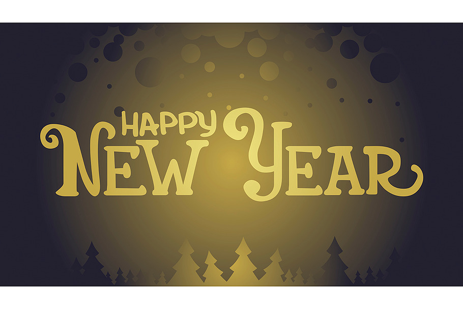 Happy New Year simple lettering in Graphics - product preview 8