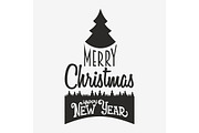Christmas and Happy New Year logo