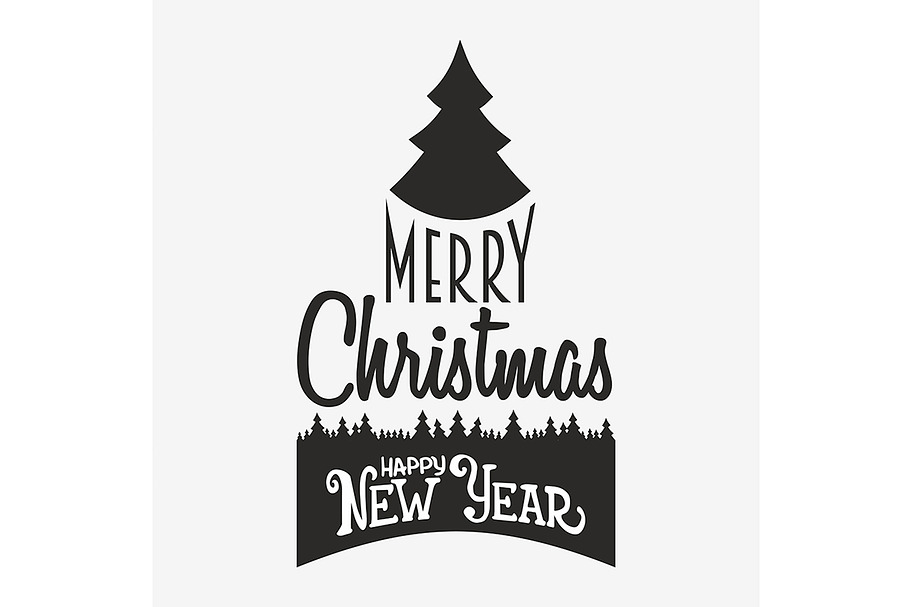 Christmas and Happy New Year logo in Graphics - product preview 8