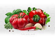 Tomato and bell pepper