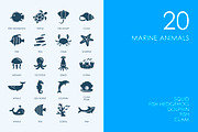 Marine animals icons