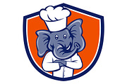 Elephant Chef Arms Crossed Crest 