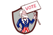 Uncle Sam American Placard Vote 