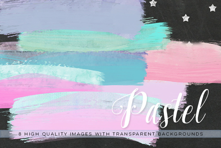 Pastel Watercolor Brush strokes in Illustrations - product preview 8