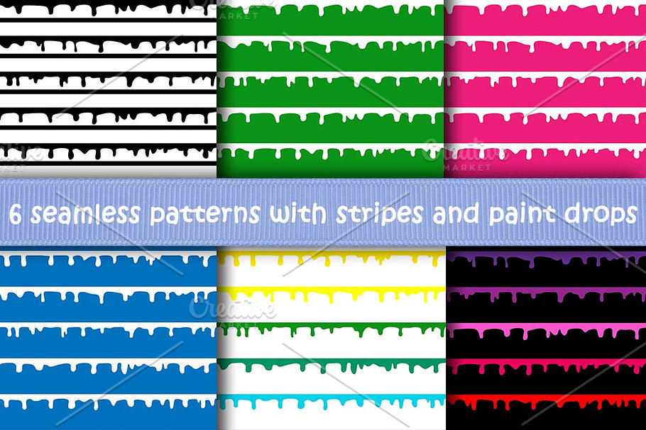 6 Stripes and paint drops Patterns in Patterns - product preview 8