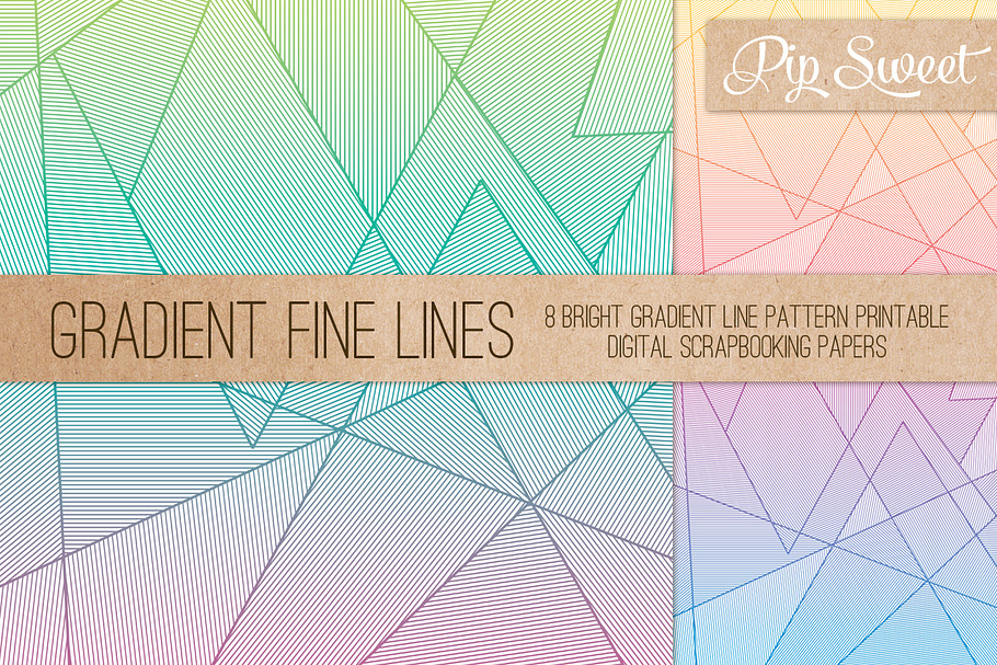 Gradient Fine Lines 8 Patterns in Patterns - product preview 8