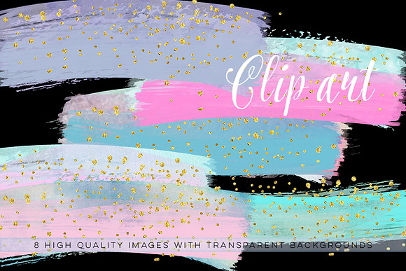 Pastel Confetti brush clip art in Illustrations - product preview 1