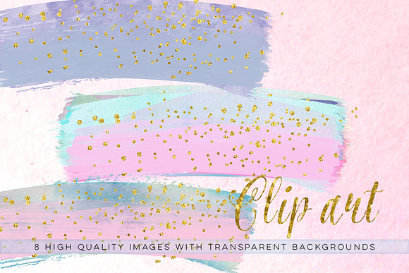 Pastel Confetti brush clip art in Illustrations - product preview 2