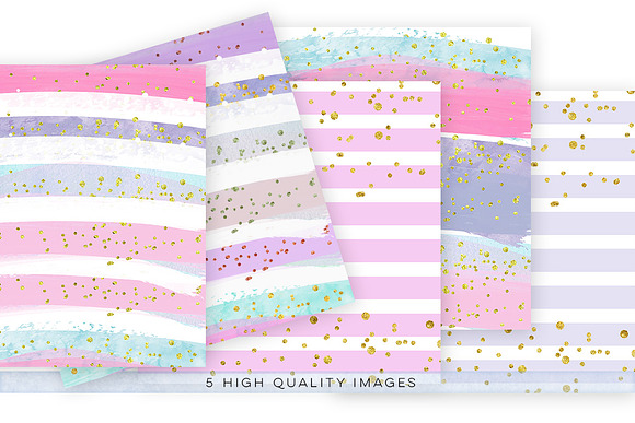 Watercolor Fairy Confetti Paper in Textures - product preview 1