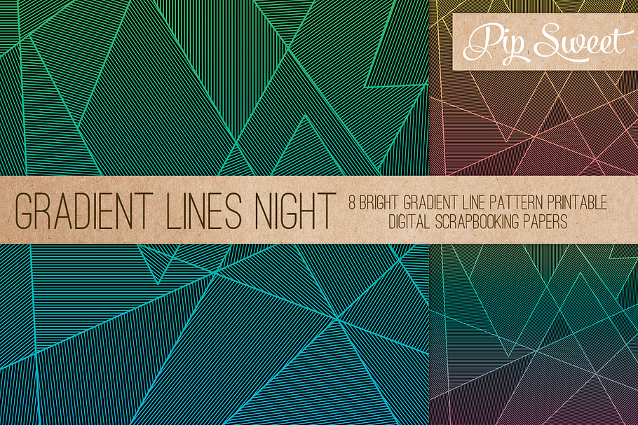 Gradient Fine Line Night 8 Patterns in Patterns - product preview 8