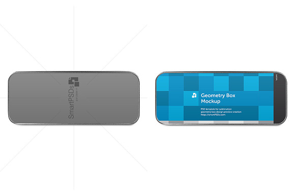 Metal Geometry Box Design Mockup in Product Mockups - product preview 1