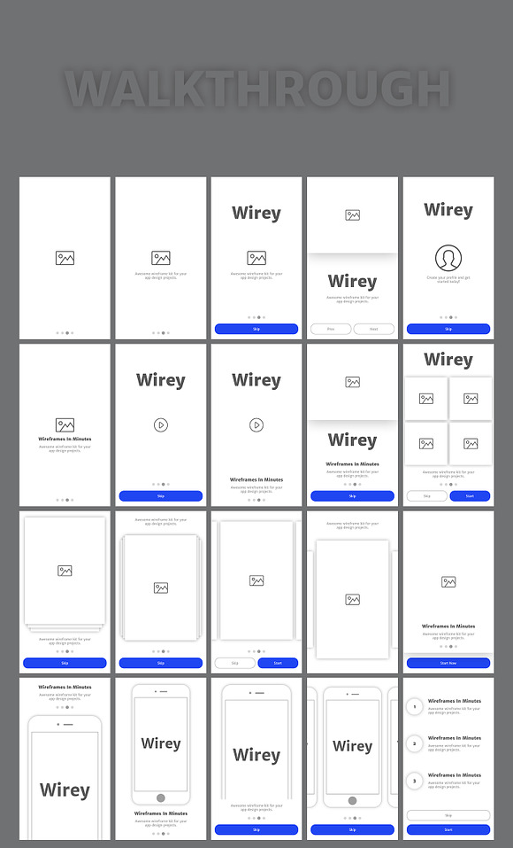 Wirey Wireframe Kit Pack in Wireframe Kits - product preview 9