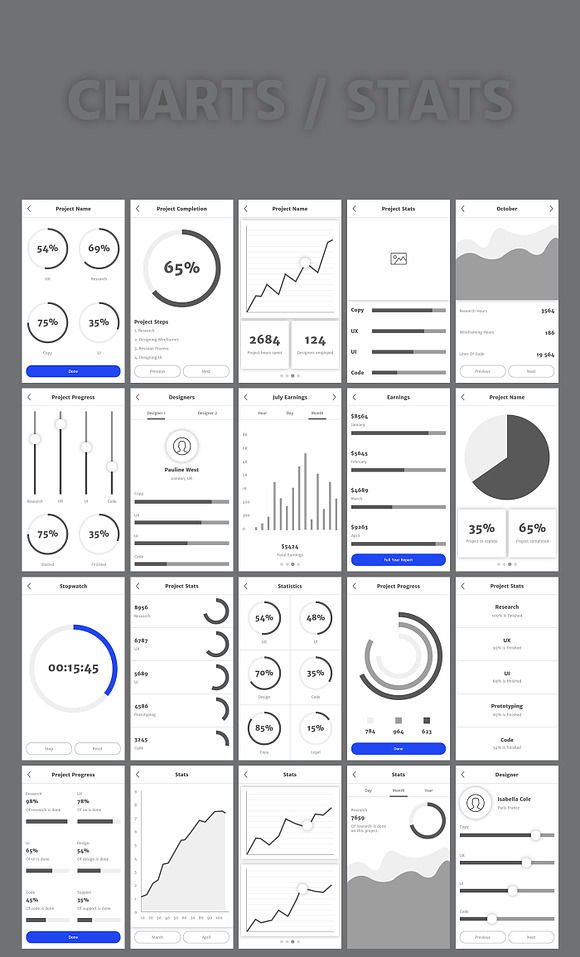 Wirey Wireframe Kit Pack in Wireframe Kits - product preview 16
