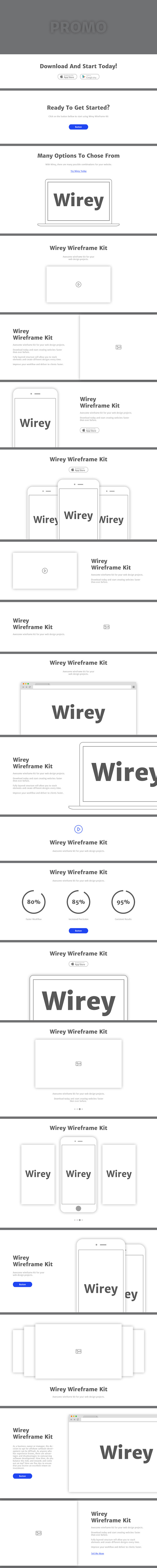 Wirey Wireframe Kit Pack in Wireframe Kits - product preview 28