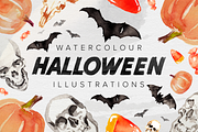 Halloween Watercolour Illustrations
