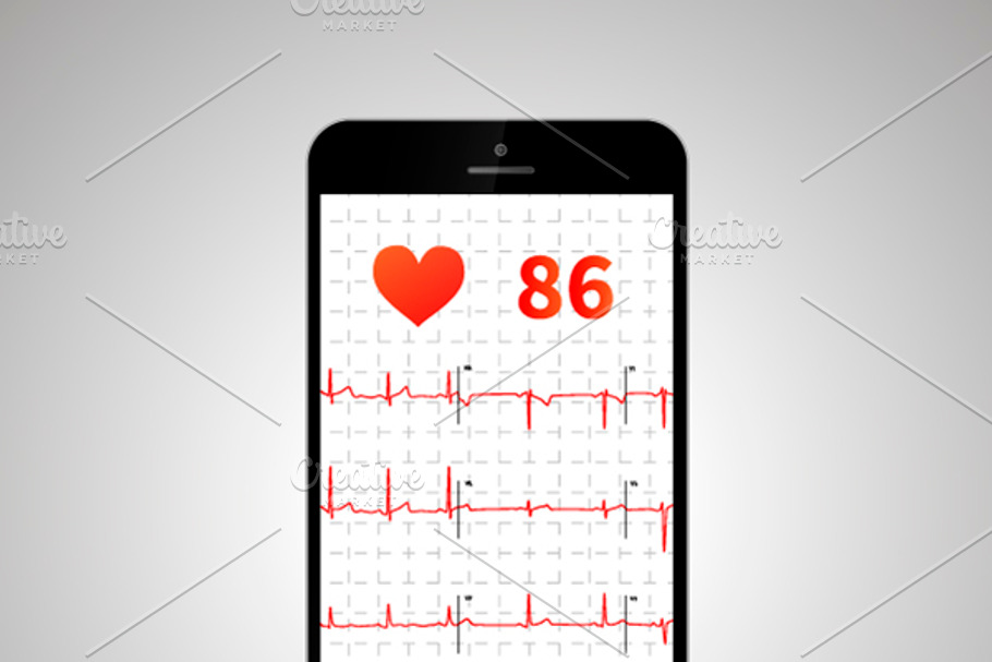 Heart rate monitor application in Illustrations - product preview 8