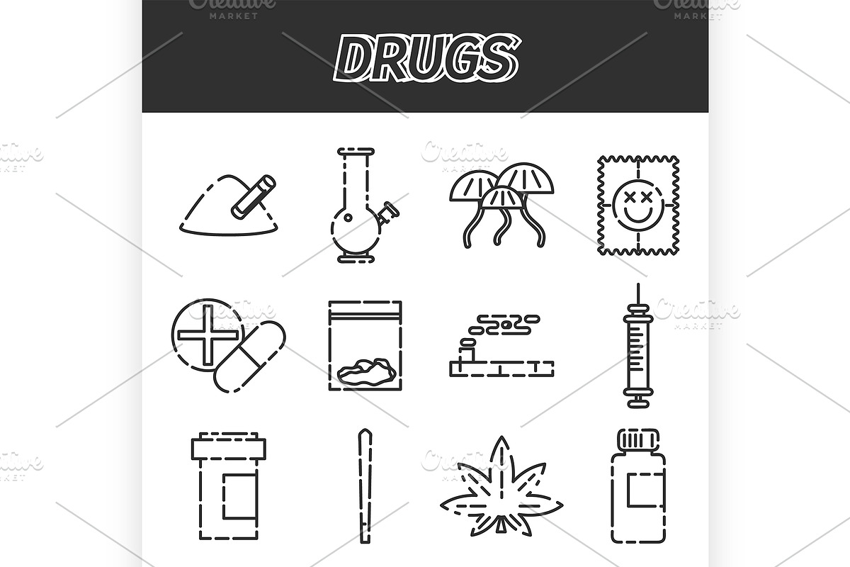Narcotic drugs icon in Illustrations - product preview 8