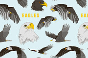 Set of eagles pattern