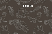 Set of eagles pattern