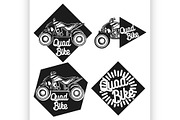 Vintage quad bike emblems